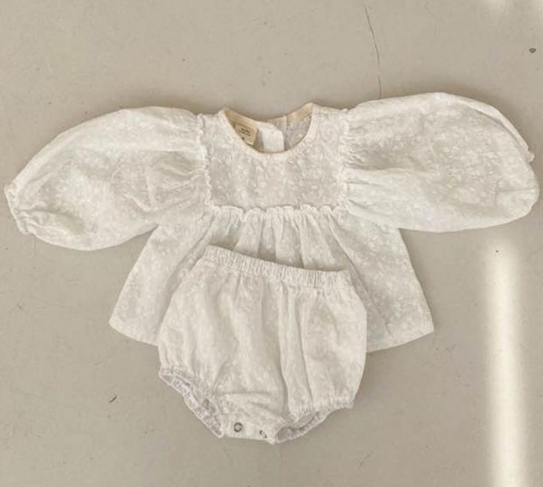 Embroidered Plaid Baby Girl Bloomers Set Cotton photo 3