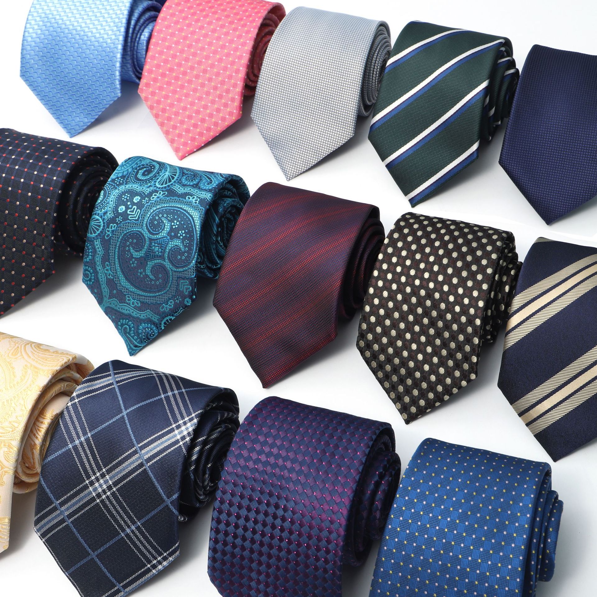 Usiness Striped Hand-stitched Polyester Tie photo 1