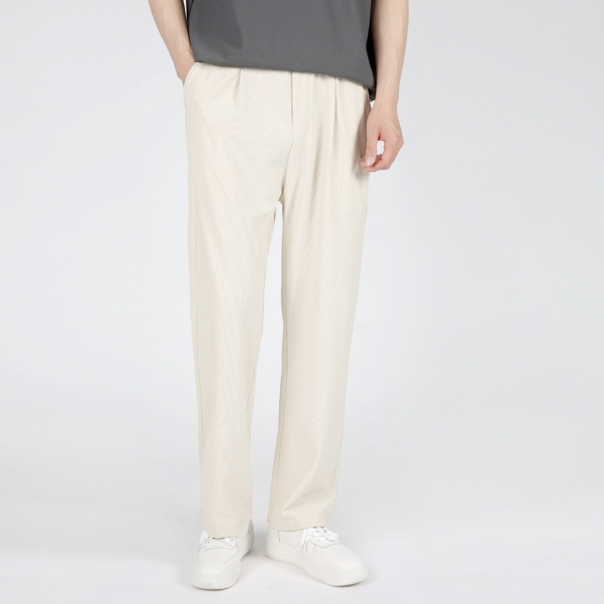 Casual Drawstring Mens Slimming Loose-fitting Trousers photo 4