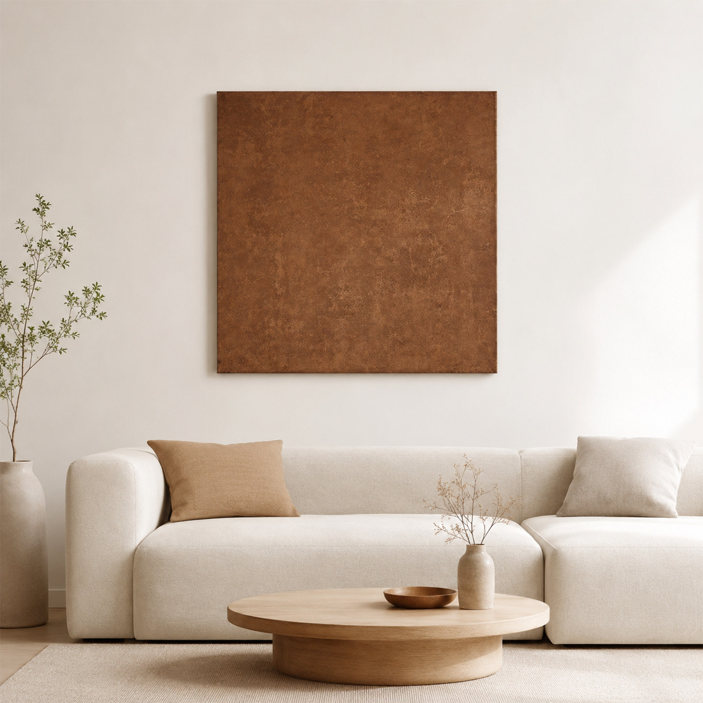 Wabi-sabi Living Room Decor Mid-century Modern Log-style Wall Art photo 3