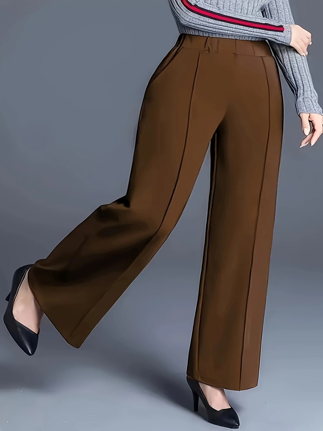 Women's Four-Season Solid-Color Loose-Fit Slimming Casual Trousers photo 4