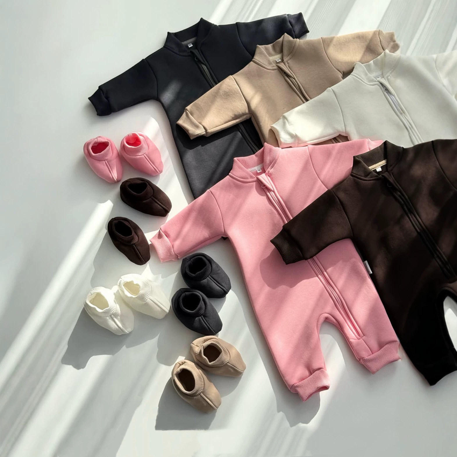 Thickened Cotton Fleece Baby Onesie photo 1