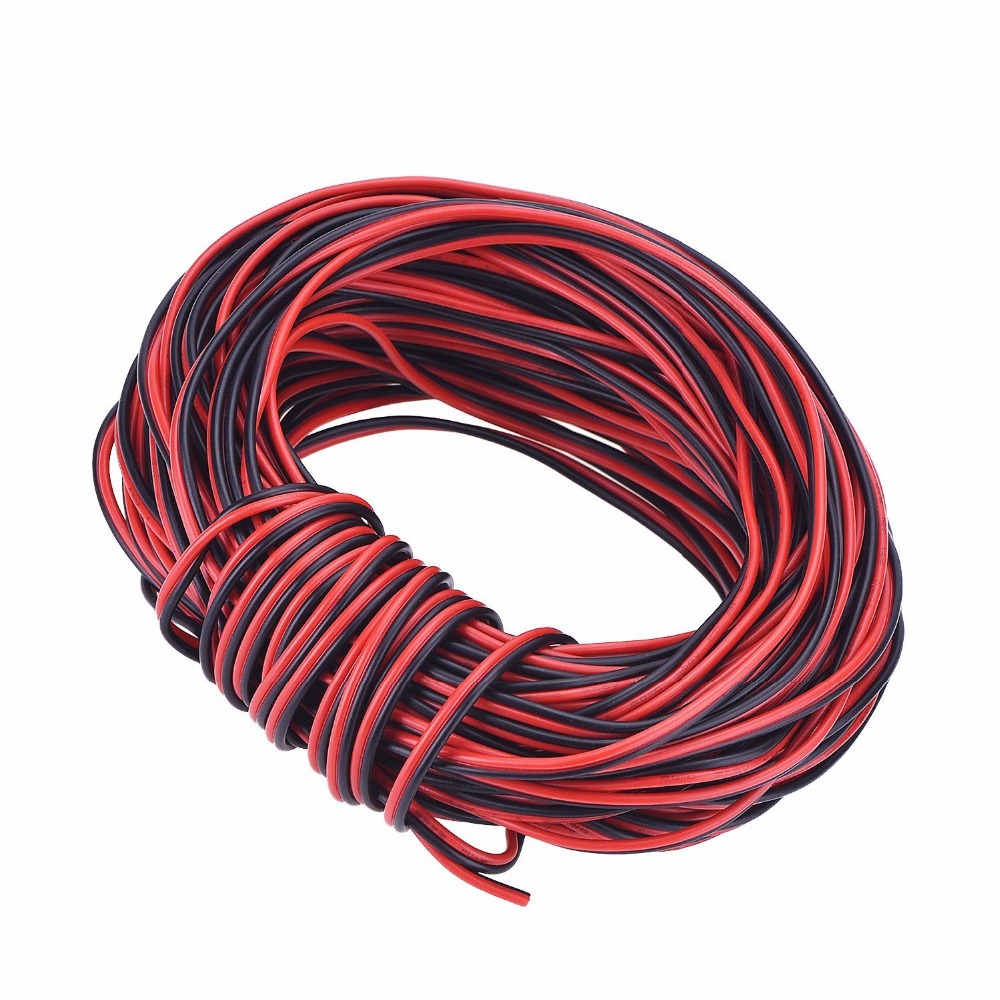 Black And Red 2P Extension Cable For LED Strip Lights 22-gauge Wire Set photo 5