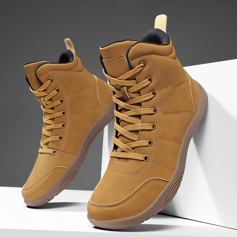 Leather High-top Wide-toe Outdoor Hiking Men's Sports Shoes photo 7