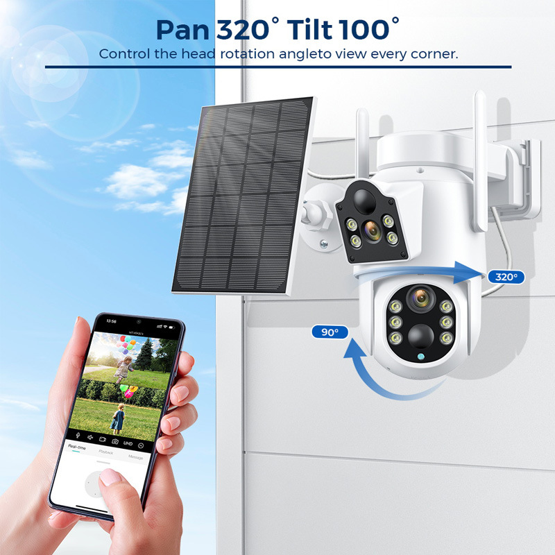 Outdoor Solar Home HD Wireless Wifi Network Plug-in-free Monitor photo 1