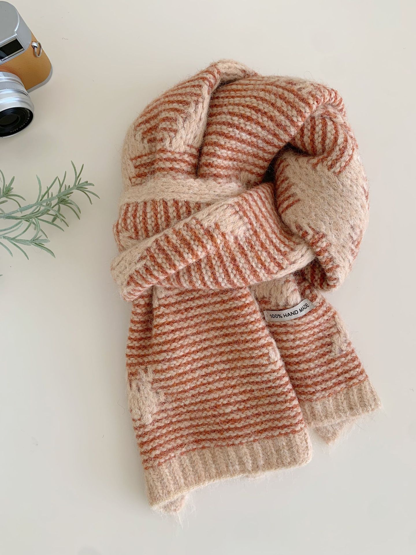 Women's Simple And Versatile Star Knitted Winter Scarf photo 8