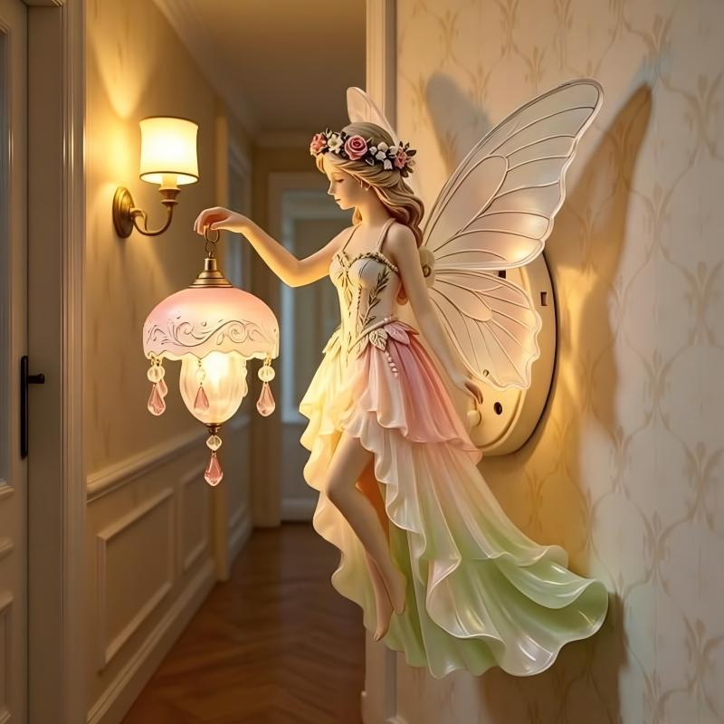 Resin Fairy Wall Lamp Ornament photo 1