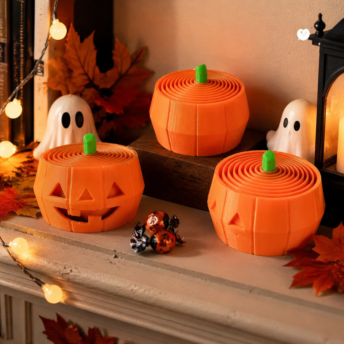 3D-printed Stretchy Pumpkin Halloween Stress-Relief Stretch Toy Ornament photo 6
