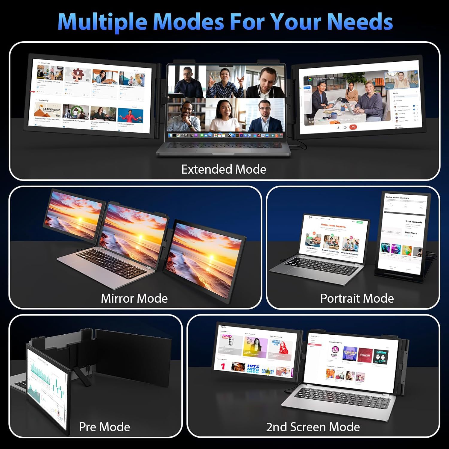 14-inch Dual-Screen Portable Monitor Laptop Expansion Screen photo 4