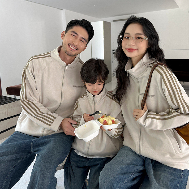 Parent-child Matching Outerwear American-style Spring And Fall Outdoor Outfits photo 1
