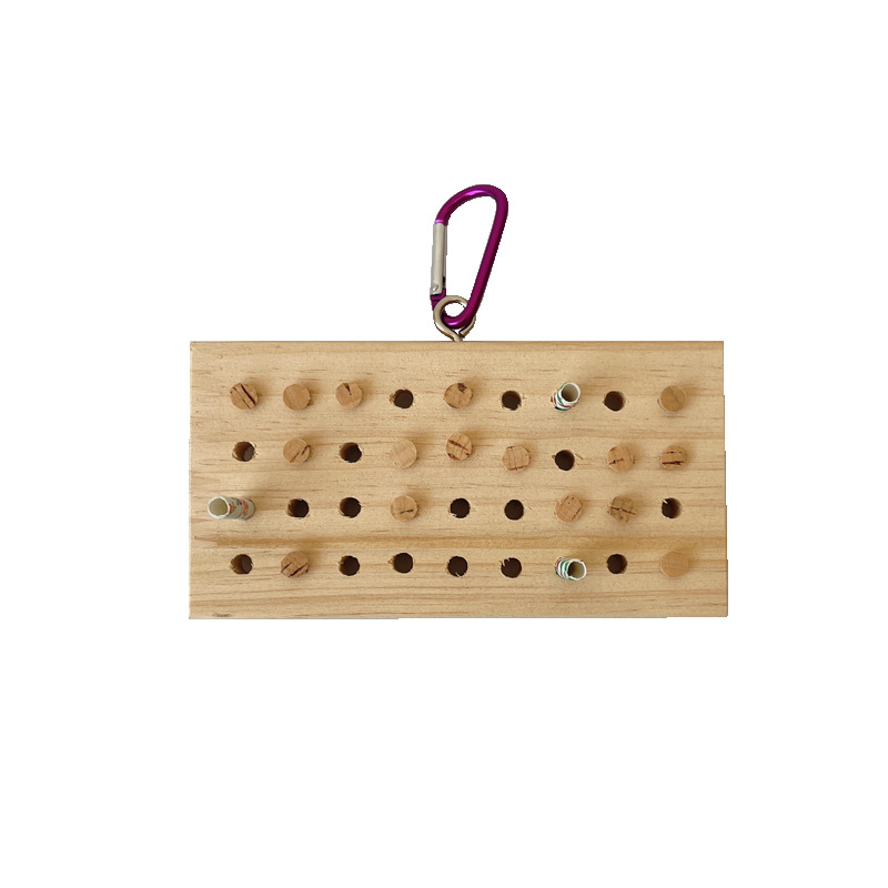 Parrot Toys Training Decompression Hanging Solid Wood Keyboard Toy photo 3