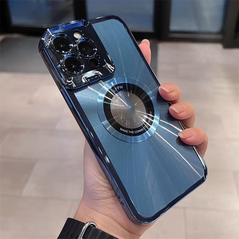 Magnetic Phone Case Invisible Bracket Electroplating Protective Sleeve photo 2