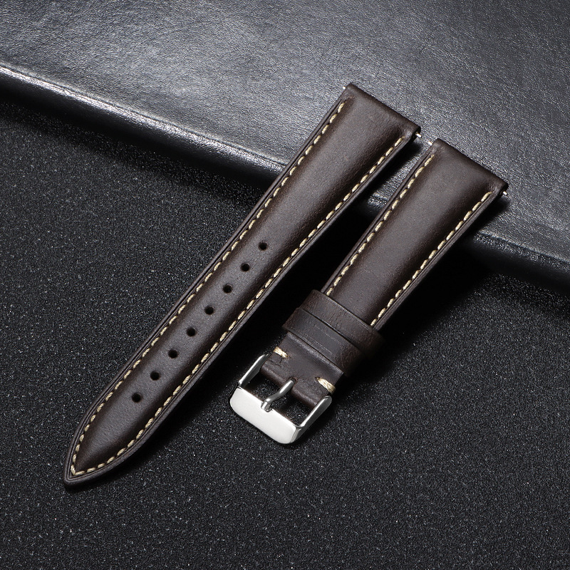 Vintage Oil-waxed Full-grain Leather Watch Strap photo 3