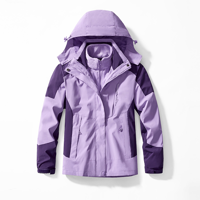 3-in-1 Mink-velvet Liner Two-piece Set Detachable Warm And Windproof Shell Jacket photo 7