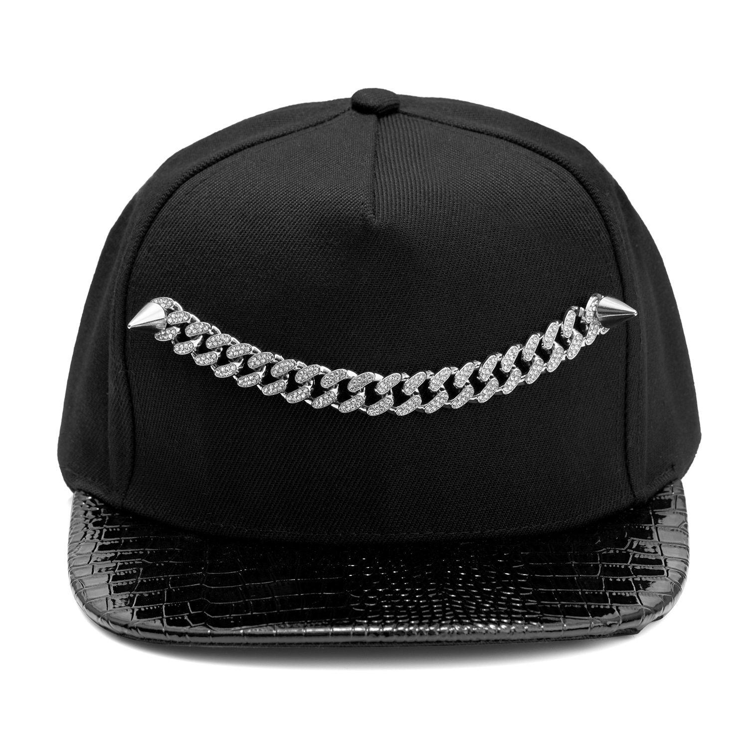 Women's Rivet Cuban Chain Hip-hop Hat photo 6