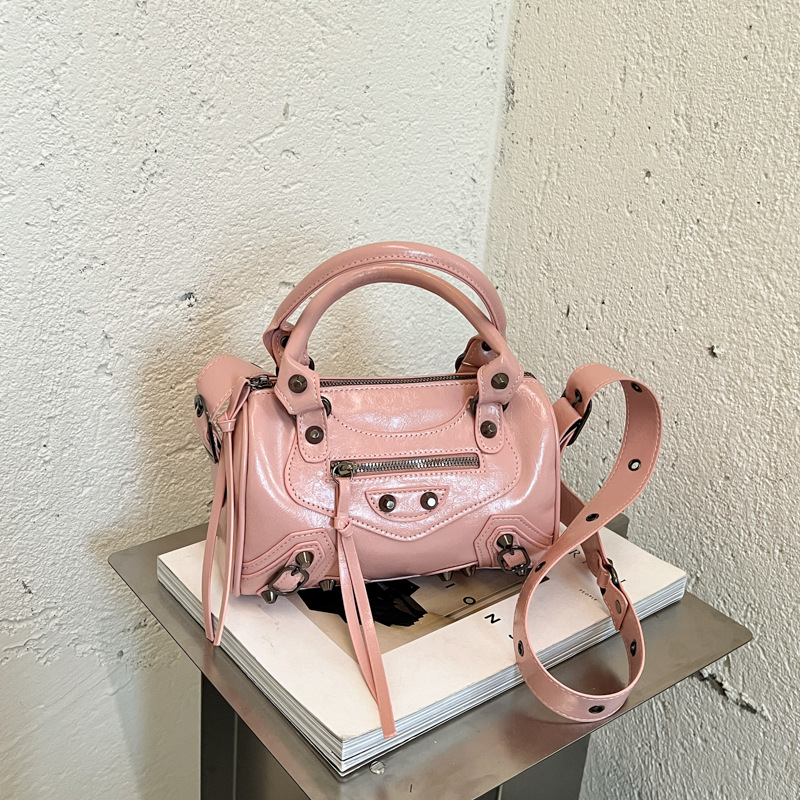 Handbag With Tassel And Stud Detailing Biker-style Shoulder Bag Crossbody Underarm Pillow Bag photo 3