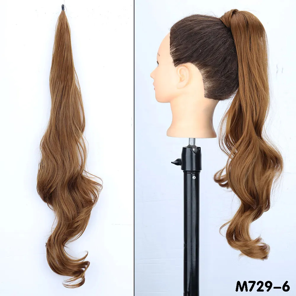 Flexible Halo Ponytail Hair Extension With Long Curls photo 5