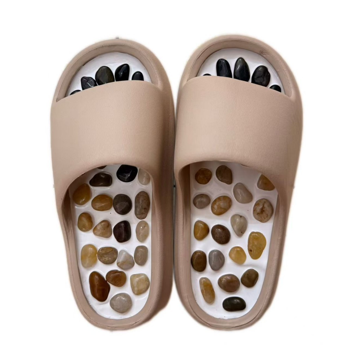 Pebble Massage Slippers With A Height-increasing Design For Home Use photo 5
