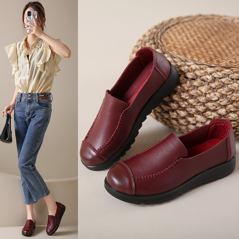 Summer New Arrival Moms Shoes Soft-soled And Comfortable Work Leather photo 2