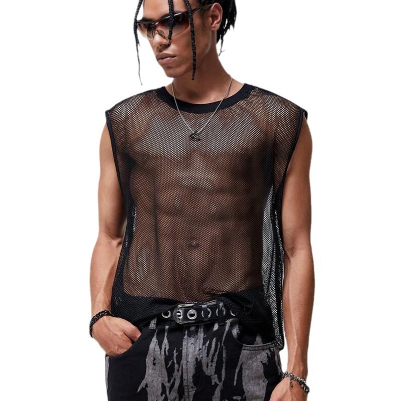 Mens Summer Mesh Tank Top T-Shirt photo 2