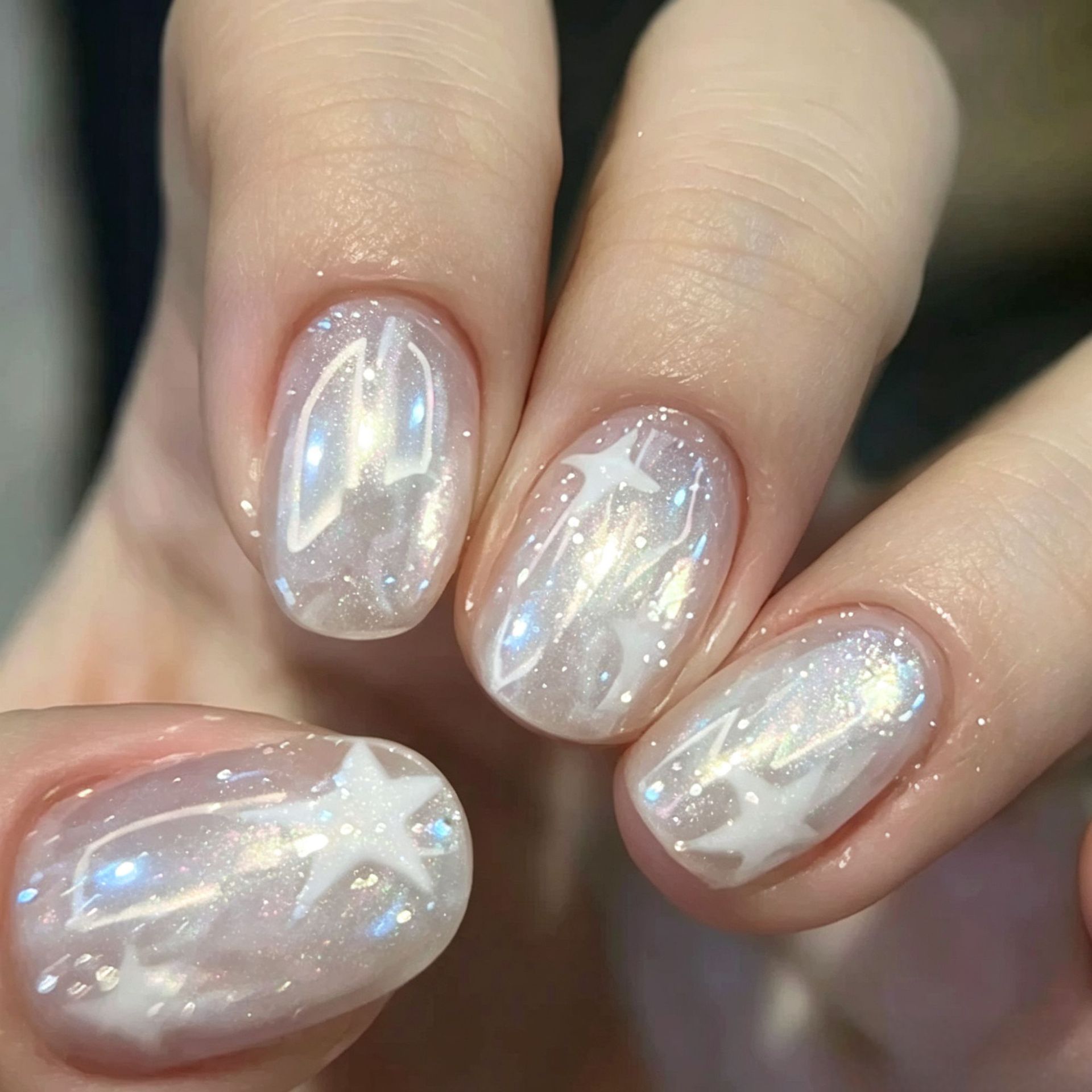 Handmade Wearable Nails With Cat-eye Glass Beads photo 5