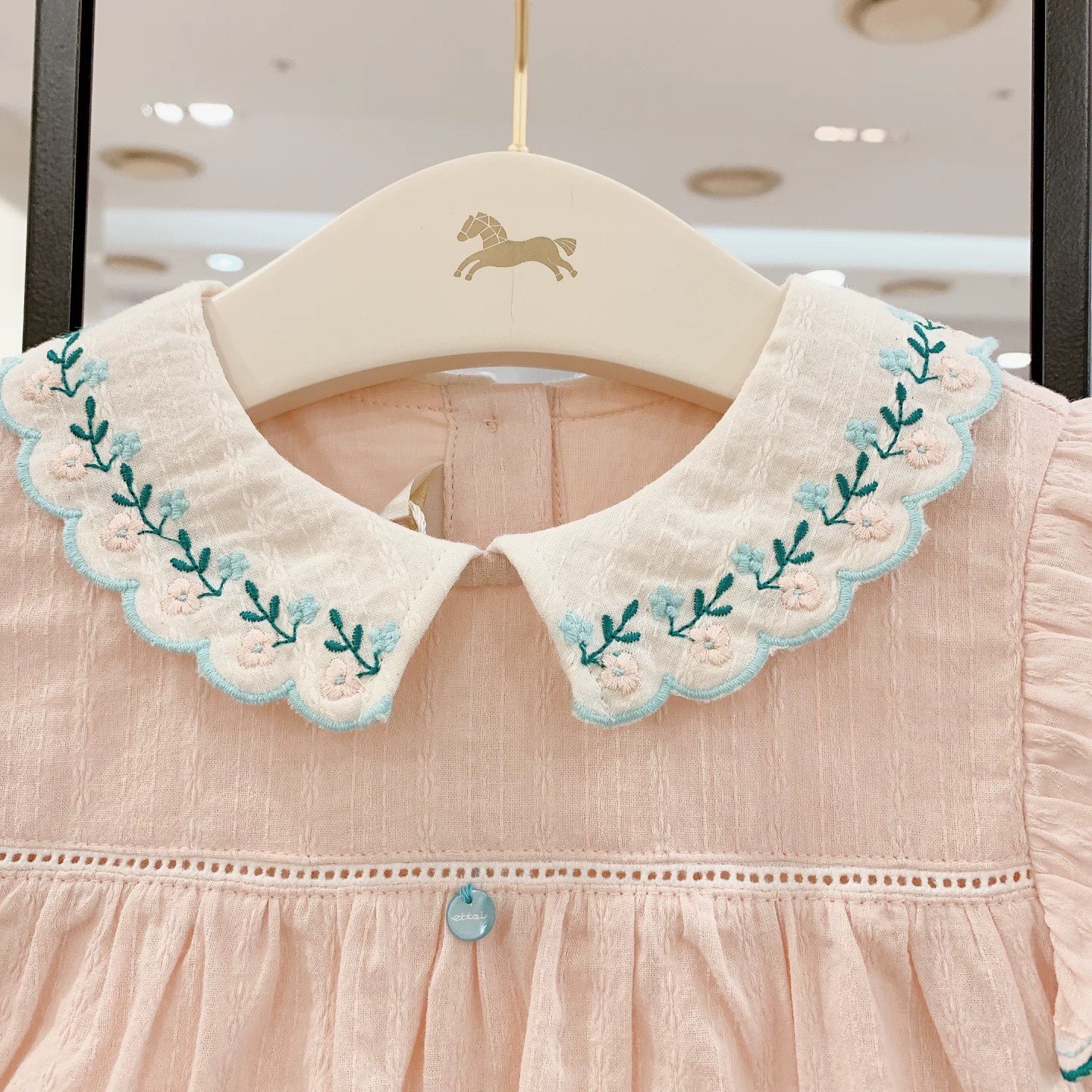 Embroidered Princess Cotton Dress Breathable Lining photo 2