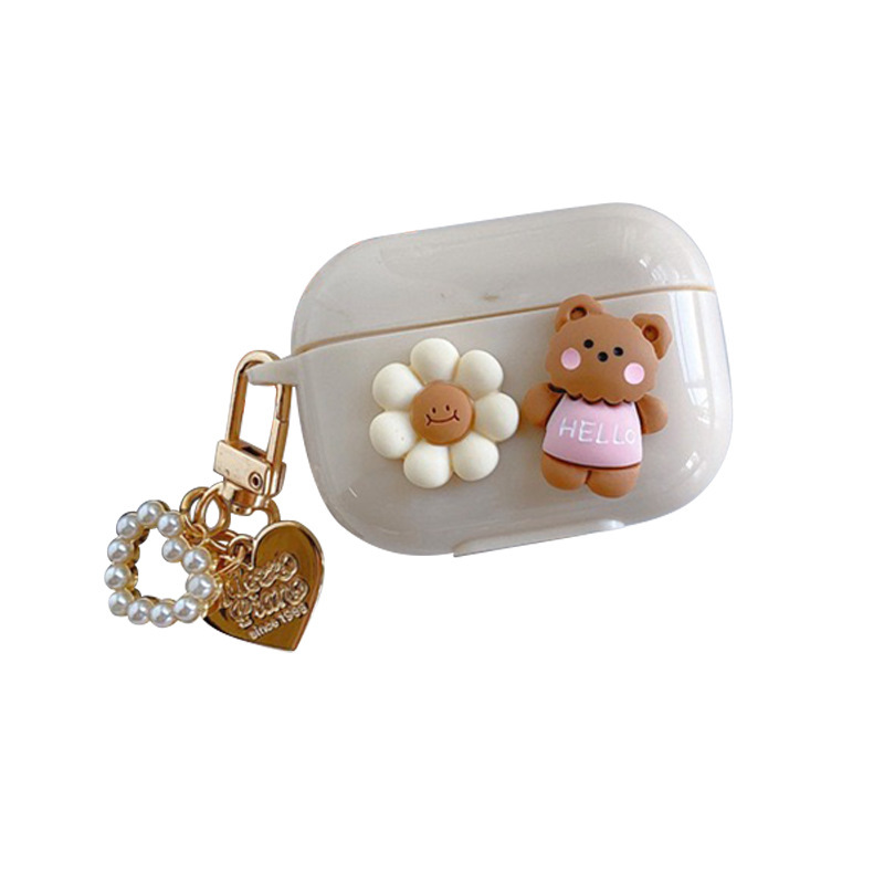 Three-generation Three-dimensional Flower Bear Niche Creative Silicone Case photo 5
