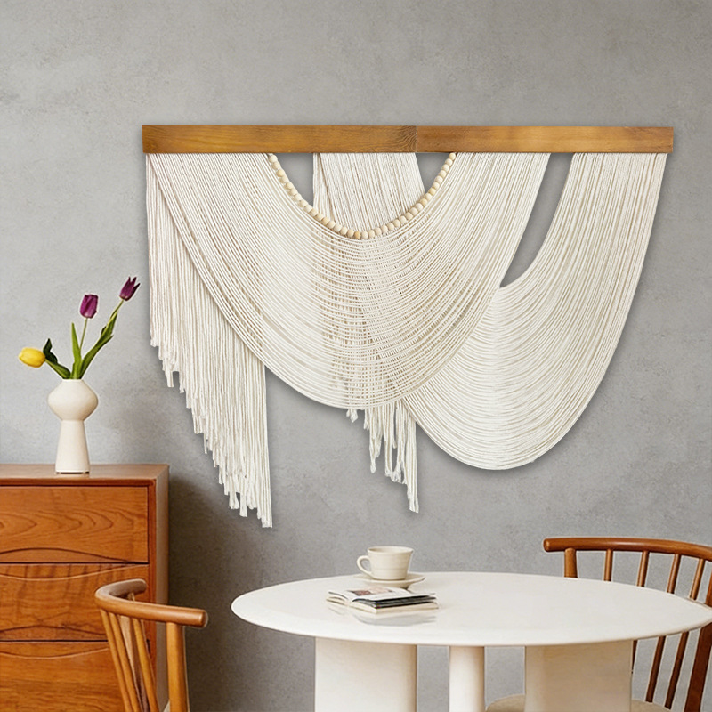 Nordic Cotton Rope Tassel Tapestry Hand-woven photo 4