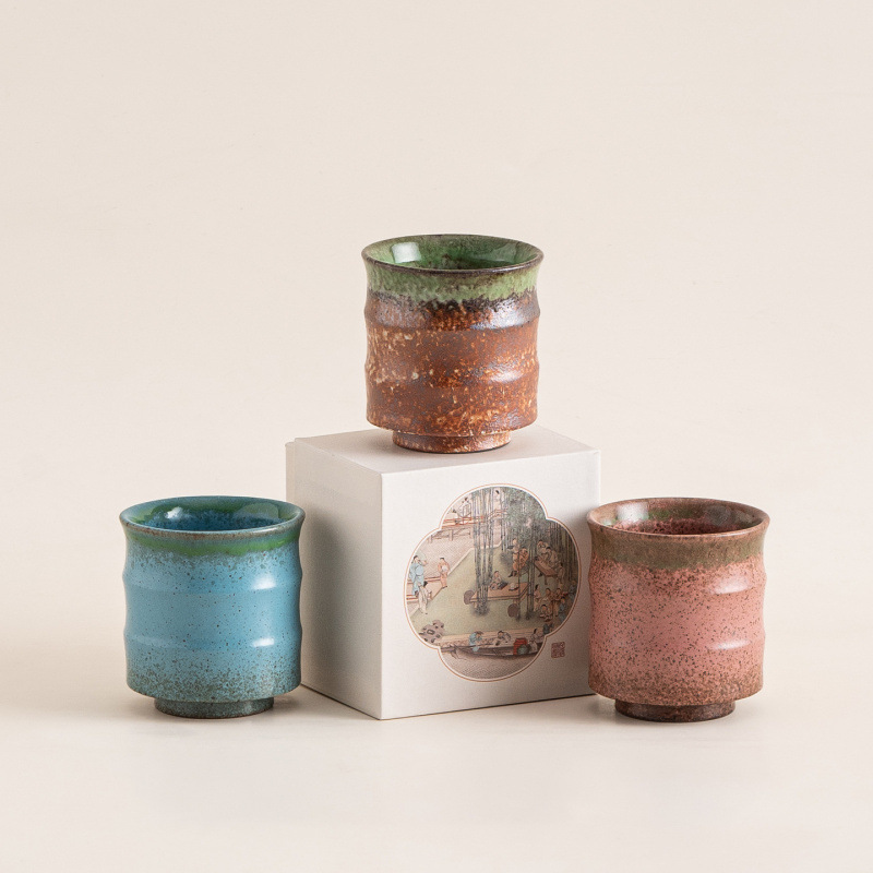 Bamboo-joint Kiln-transformation Ceramic Office Teacup photo 1