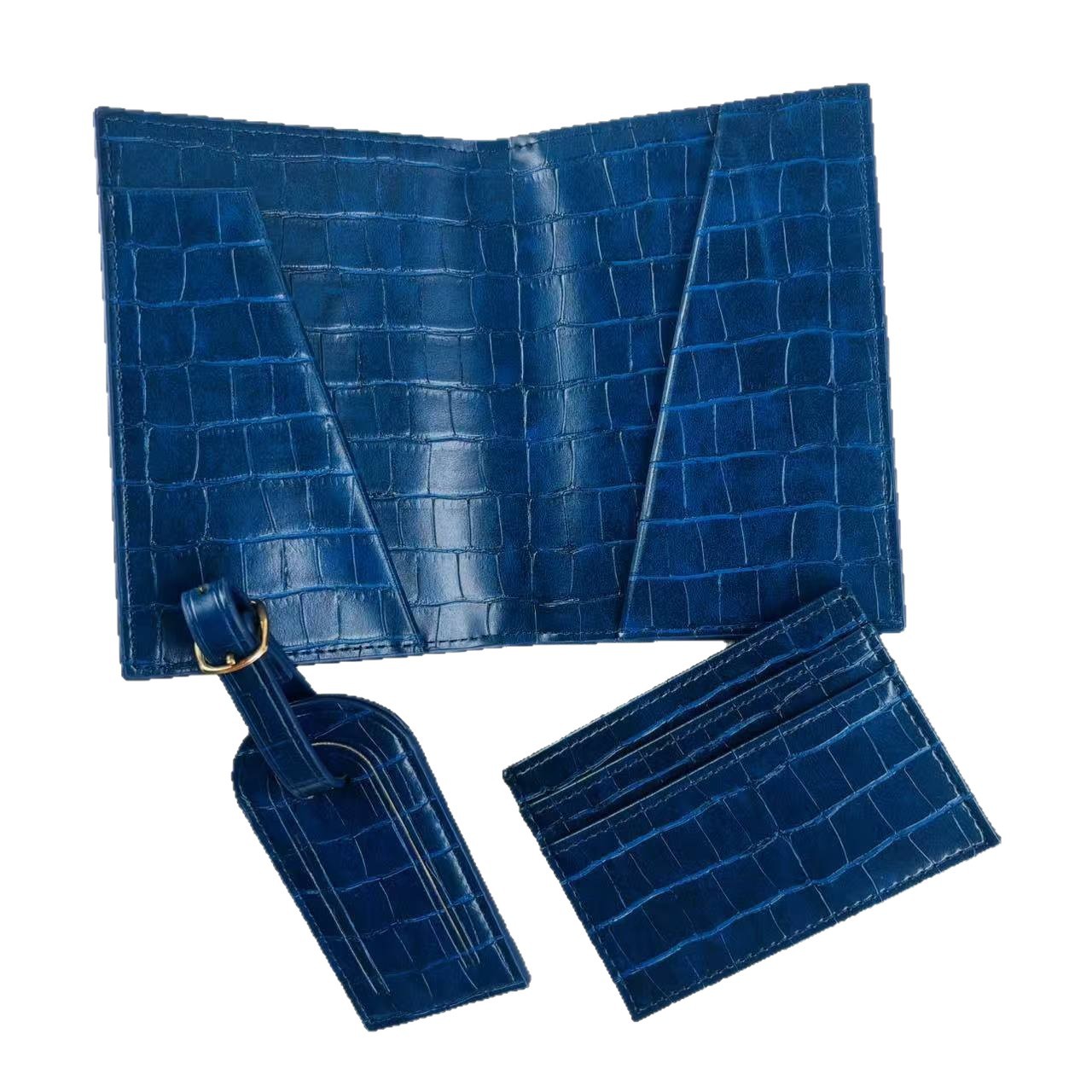 Crocodile-pattern Embossed Leather Passport Holder Multi-functional Document And Card Case photo 4