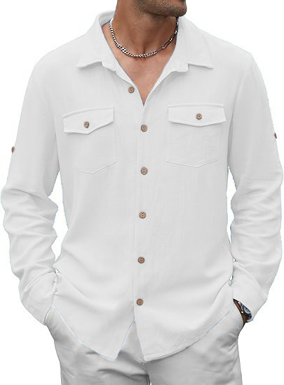 Men's Spring And Autumn Casual Long-Sleeved Shirt photo 2