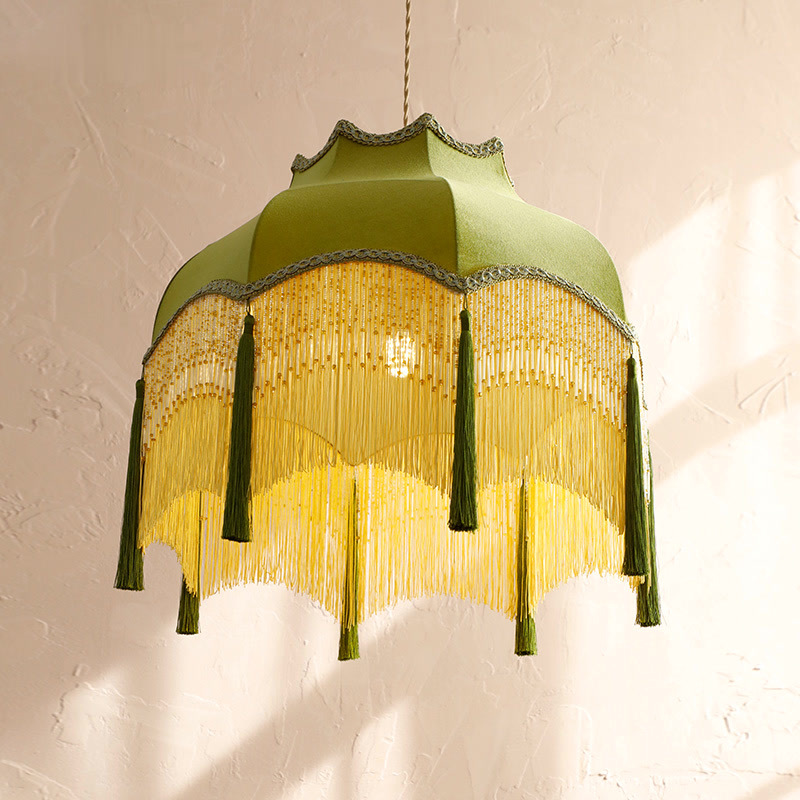 Tassel Vintage Velvet Chandelier For Dining Room And Living Room photo 1