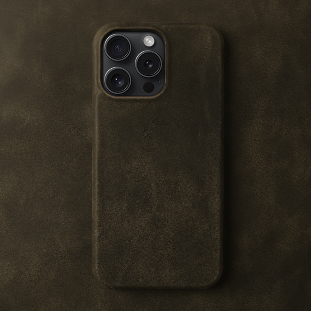 Applicable Crazy Horse Pattern Leather Phone Case photo 2