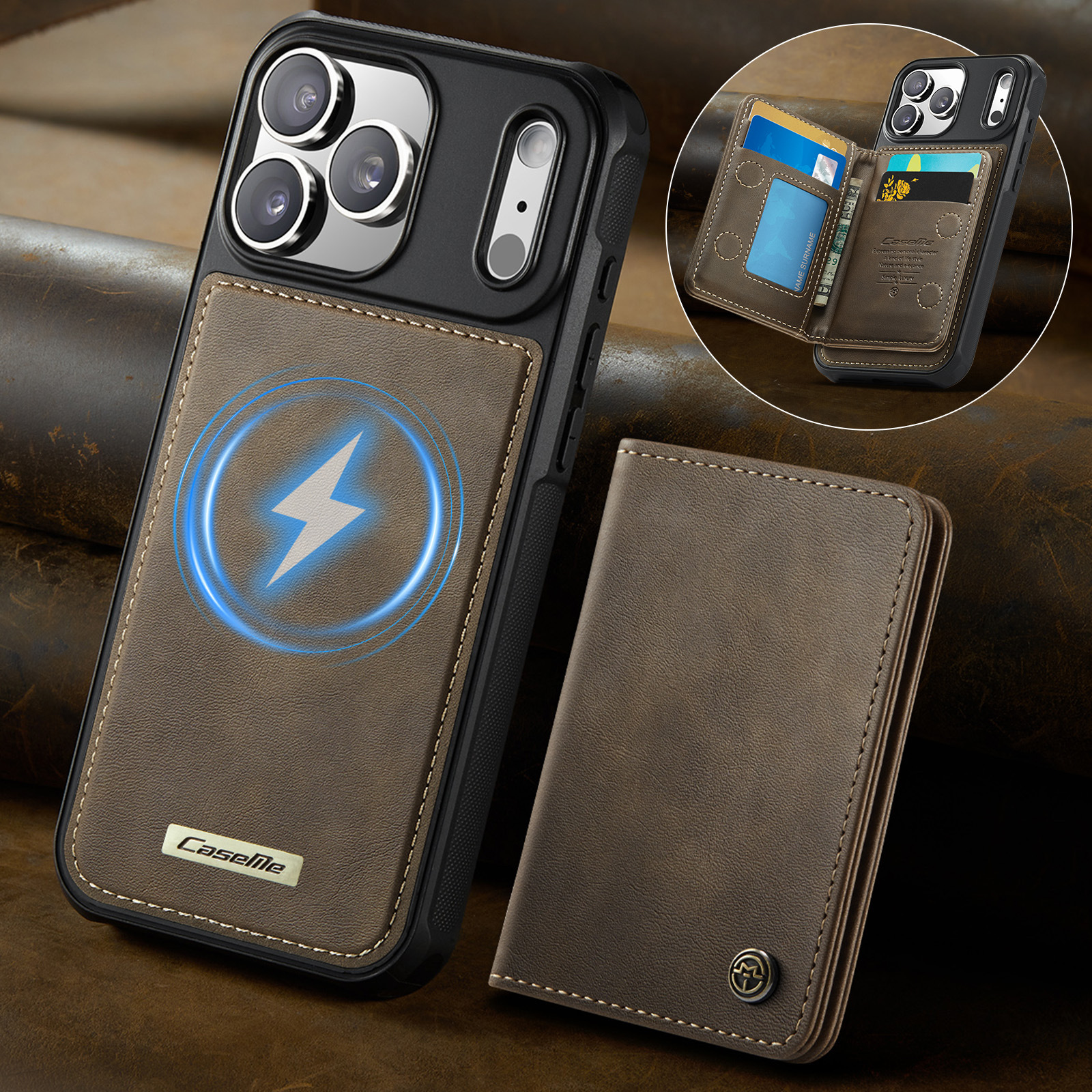 Magnetic Two-in-one Card Holder Phone Case photo 1