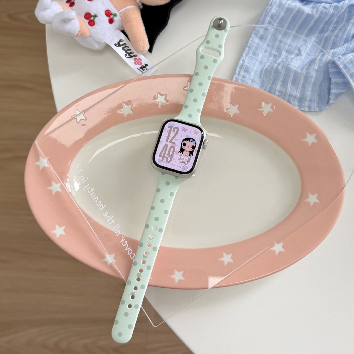 Polka-Dot Macaron Silicone Thin Watch Strap photo 8