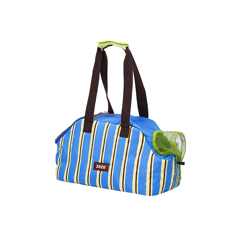 Cat Carrier Portable Travel Bag Cat Backpack With Contrasting Stripes photo 4