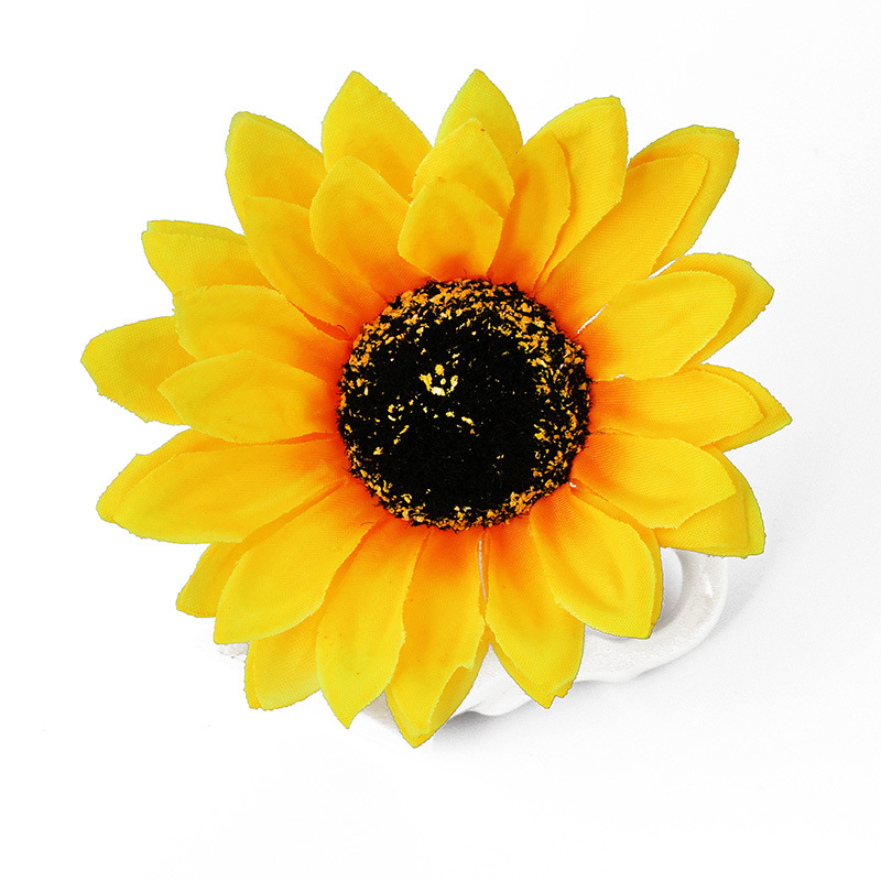 Fashion SUNFLOWER Barrettes Girls Seaside Vacation Photo Hair Accessories photo 6