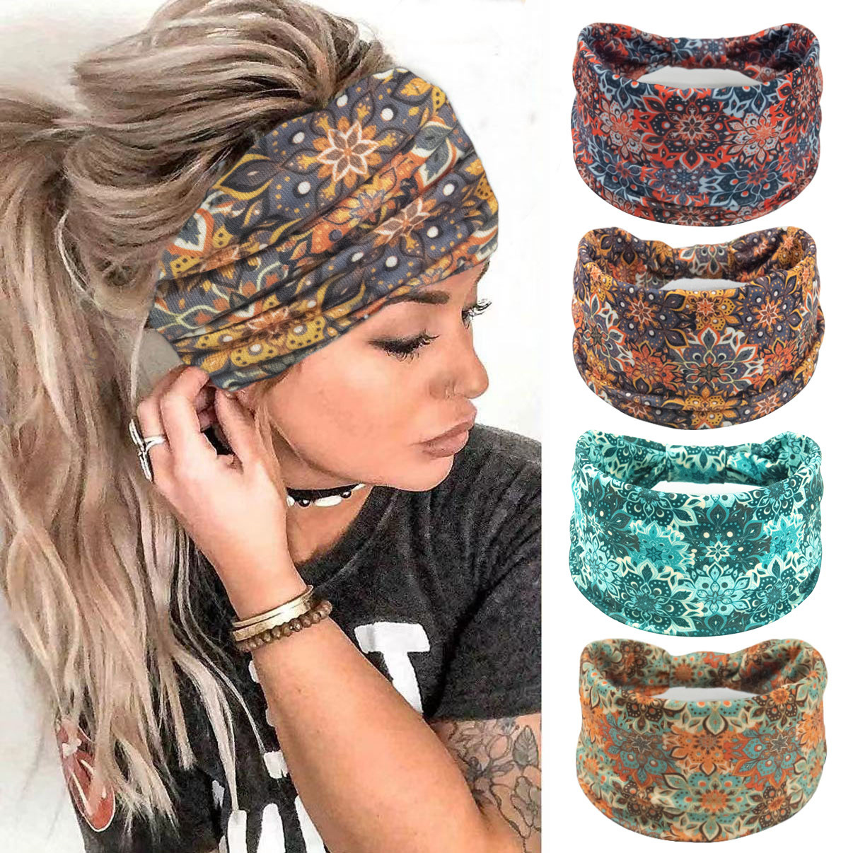 Bohemian Hair Band Sports Yoga Hair Band photo 1