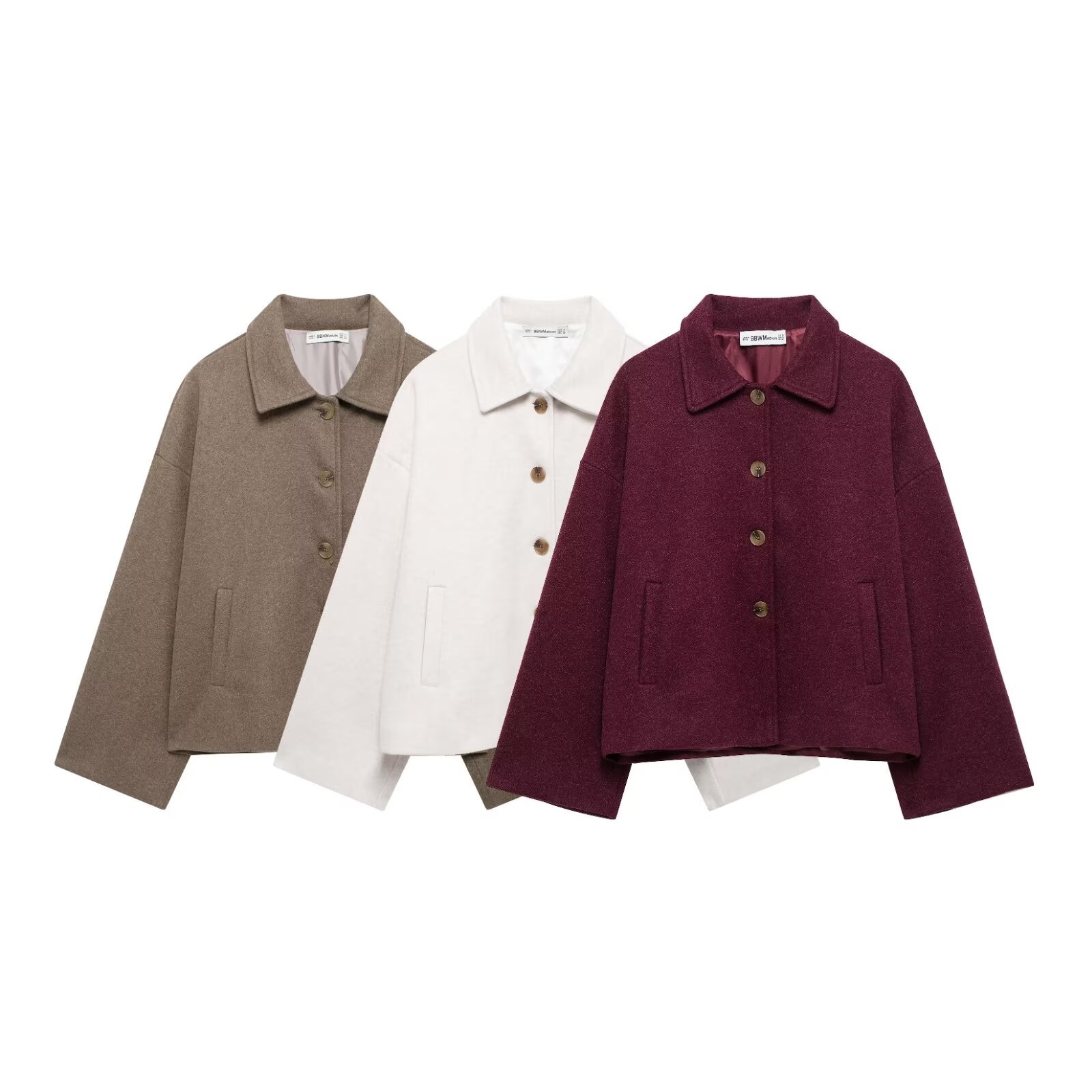Women's Short Notched-collar Wool Coat photo 3