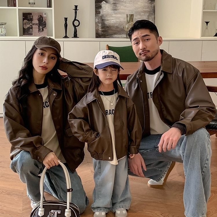 New Stylish Biker Jacket For Moms Daughters, And The Whole Family Of Three photo 1