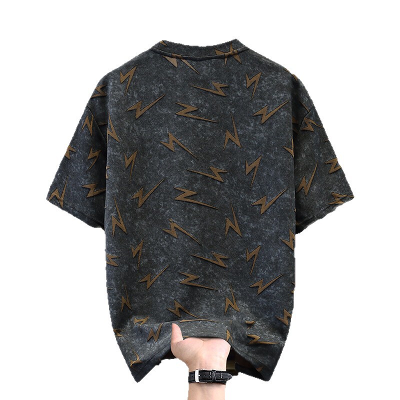 Short Sleeve Round Neck Loose Top Men photo 8