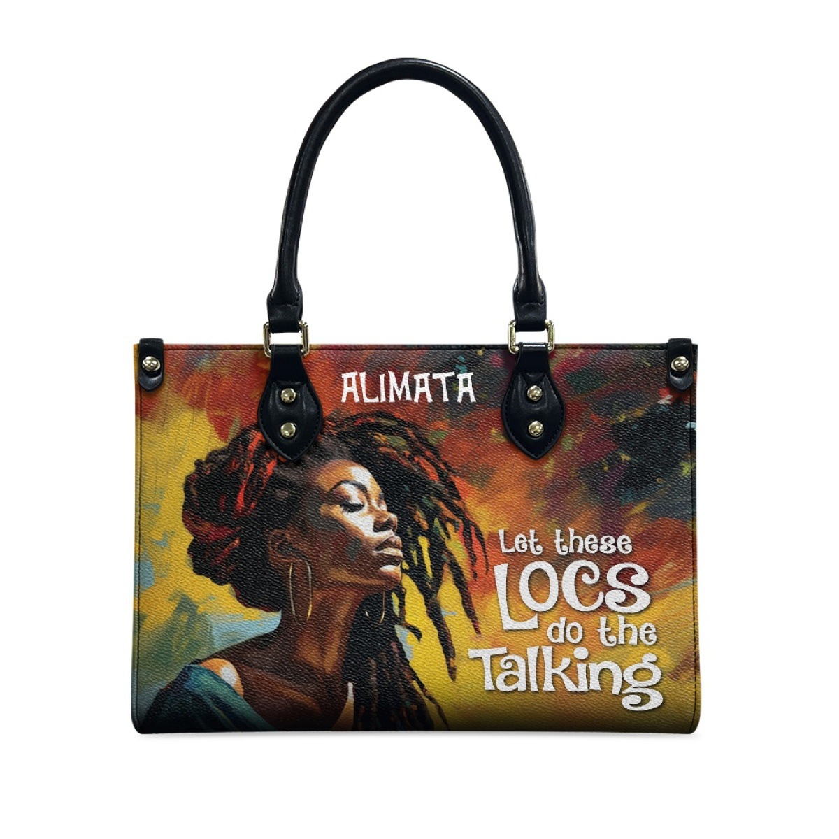 African Girl Butterfly Zipper Leather Handbag For Women photo 6