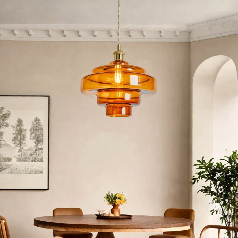 Danish Multi-tiered Glass Chandelier For The Bedroom photo 1