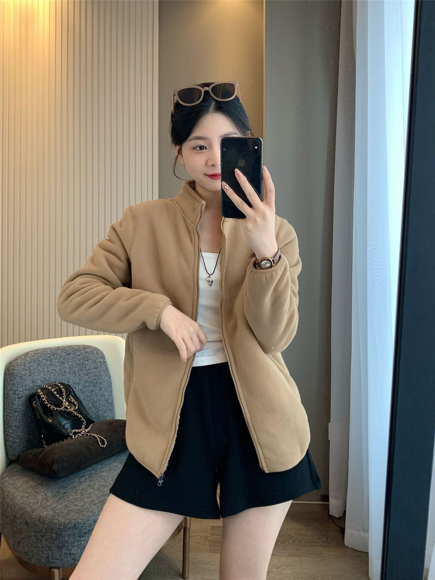 Women's Composite Fleece Stand-Up Collar Jacket photo 4