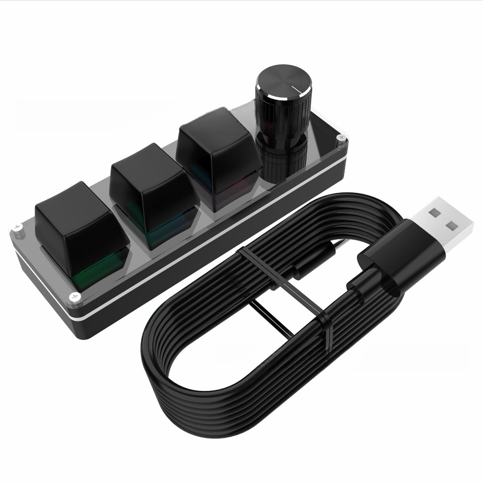 3-key Usb Custom Office Keyboard Your PS Shortcut Key photo 1
