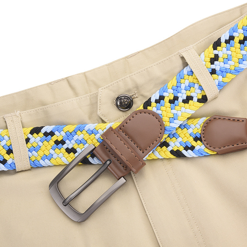 Men's Elastic Woven Belt, Tactical Casual Trouser Belt photo 2