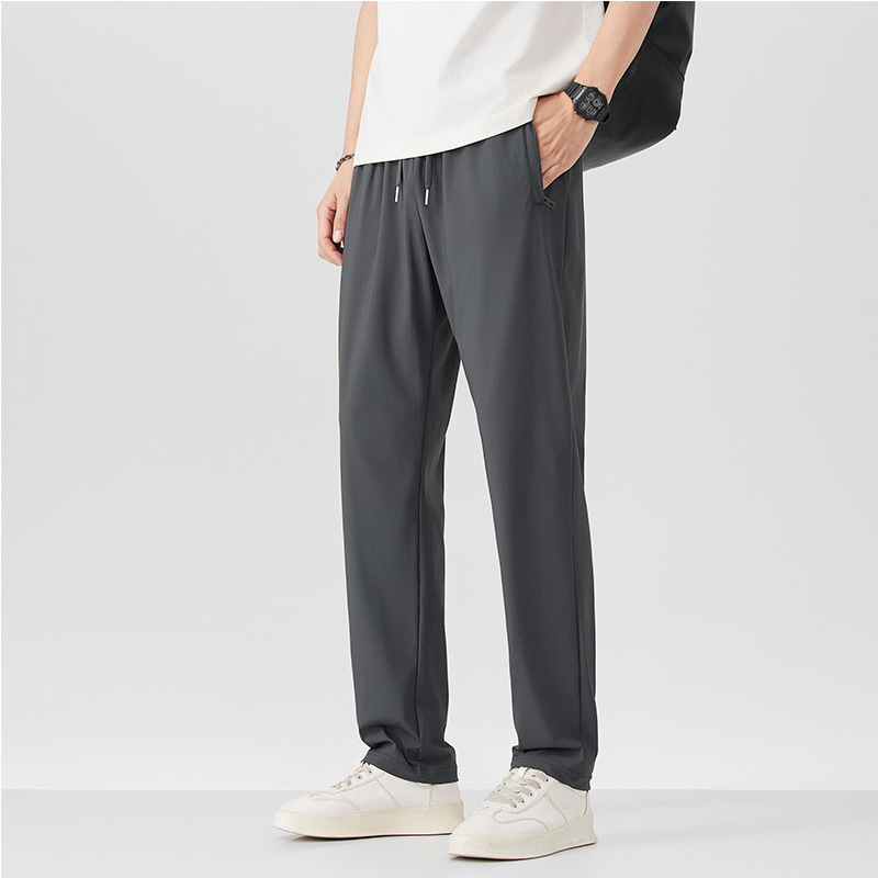 Ice Silk Men's Summer Thin Straight-leg Sweatpants photo 3