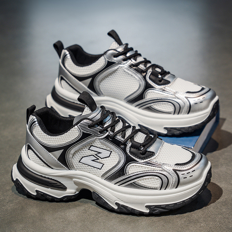 Men's New Autumn Breathable Mesh Trendy Versatile Thick-soled Height-increasing Casual Sneakers photo 2