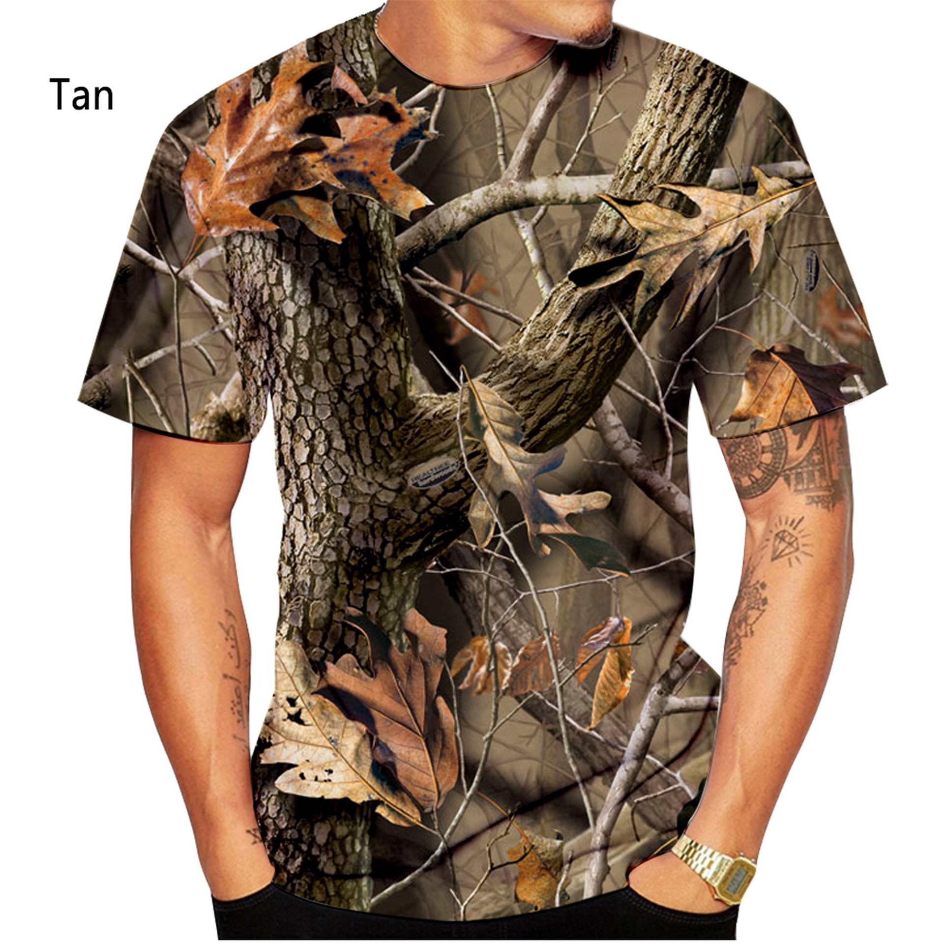 3D Digital-Print Camouflage Mens And Womens Casual Short-Sleeve T-Shirt photo 8