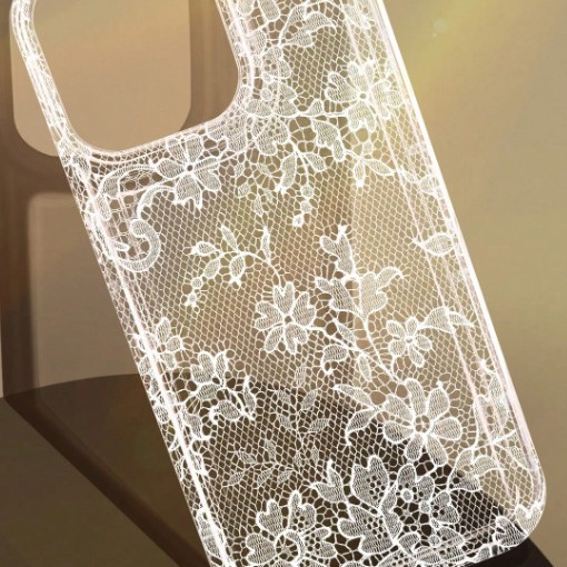 White All-over Floral-pattern Phone Case photo 1